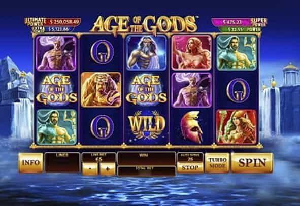 Age of the Gods slot game demo version.