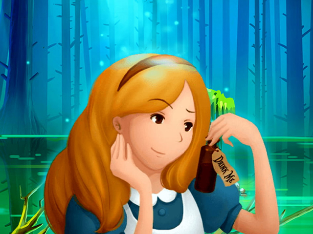 Game reels in action in the Alice Adventure slot from iSoftBet.