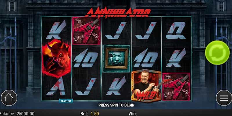 The Annihilator slot rows and reels.
