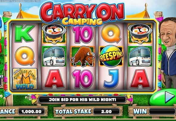 Carry on Camping online slot during game
