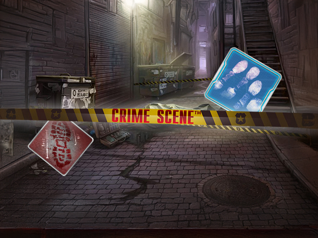 The Reels during the free demo version of Crime Scene online slot.