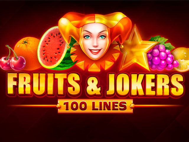 Gameplay of Fruits & Jokers: 100 Lines slot online.