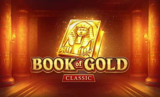 The opening screen of Book of Gold Classic slot.
