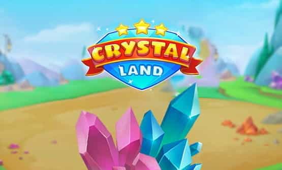 Intro screen of the Crystal Land slot from Playson.