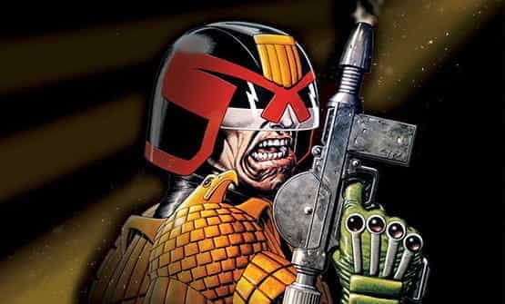 The lead character of the online slot Judge Dredd