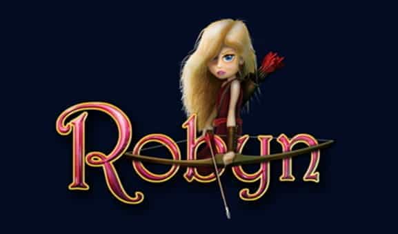 Opening screen of Robyn, including the game logo