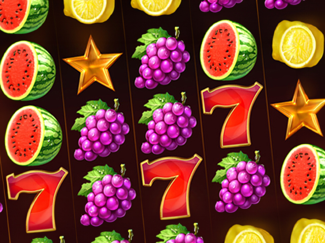 In-game view of Sevens & Fruits online slot by Playson.
