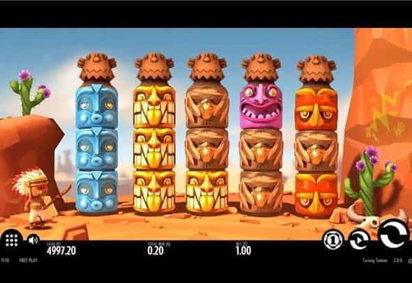 The free spins feature activated in the Turning Totems slot from Thunderkick