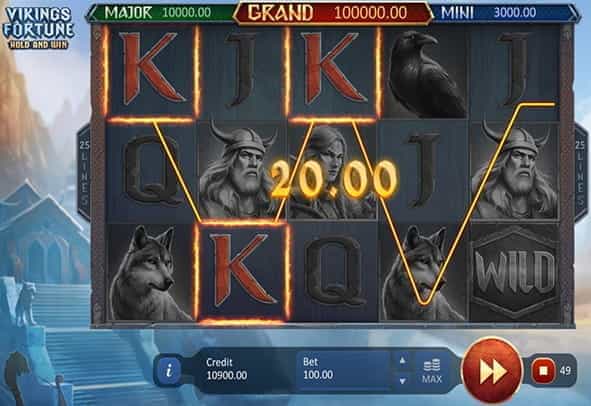 Vikings Fortune: Hold and Win online gameplay.