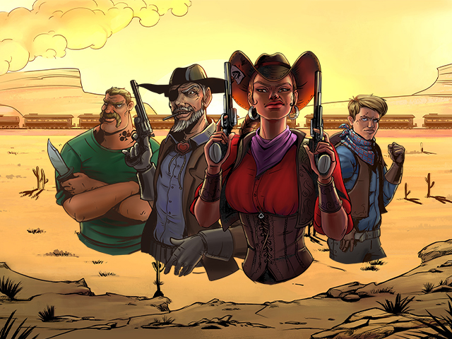 An in-game view of the Wild Wild West online slot