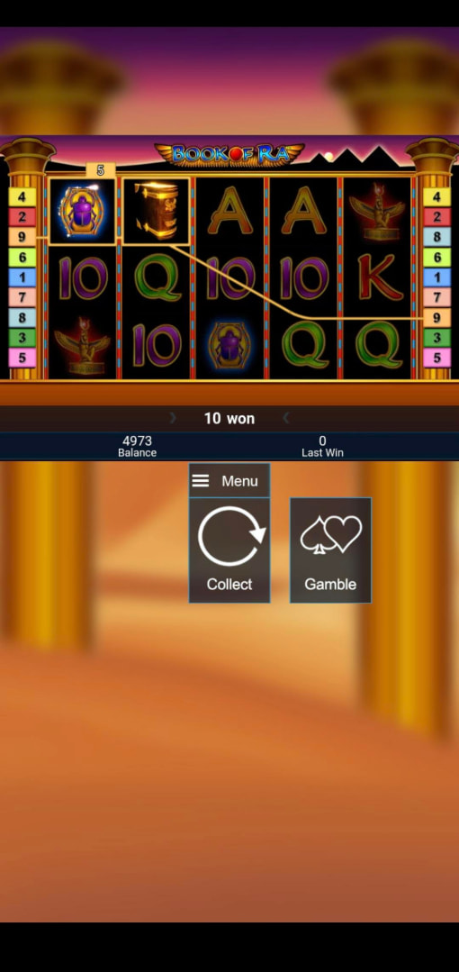 Testing the Book of Ra Online Slot by Greentube