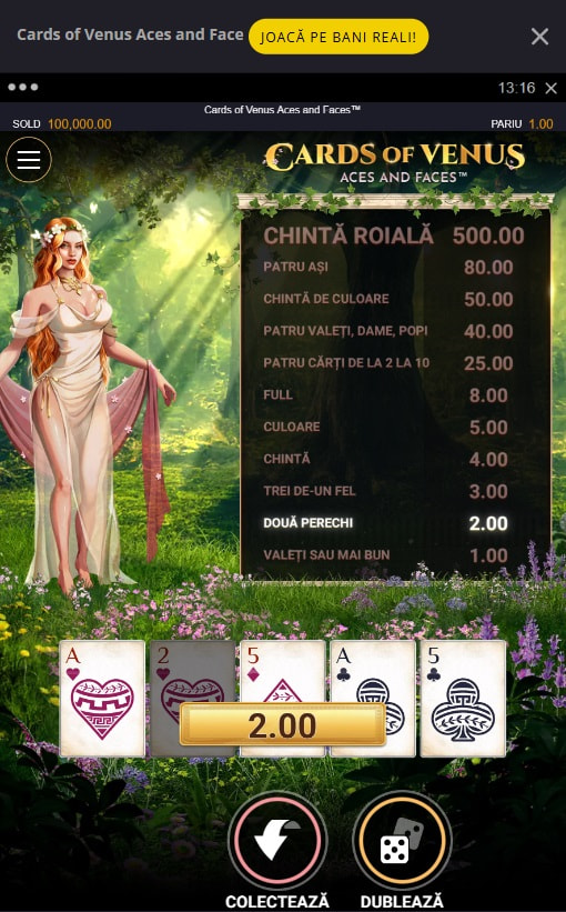 Jocul Cards of Venus Aces and Faces de la Microgaming