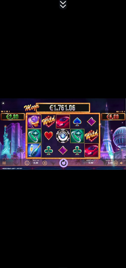 Mobiele weergave van de Vegas Night Life slot bij Casino777.