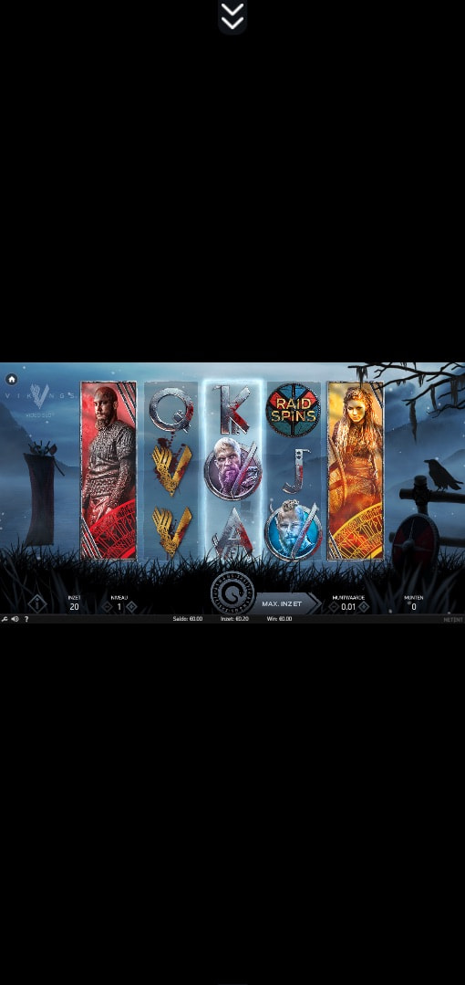 Screenshot van de mobiele versie van de Vikings gokkast bij Casino777.