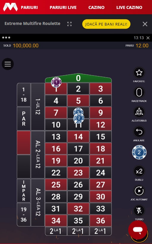 Jocul Extreme Multi Fire Roulette de la Microgaming