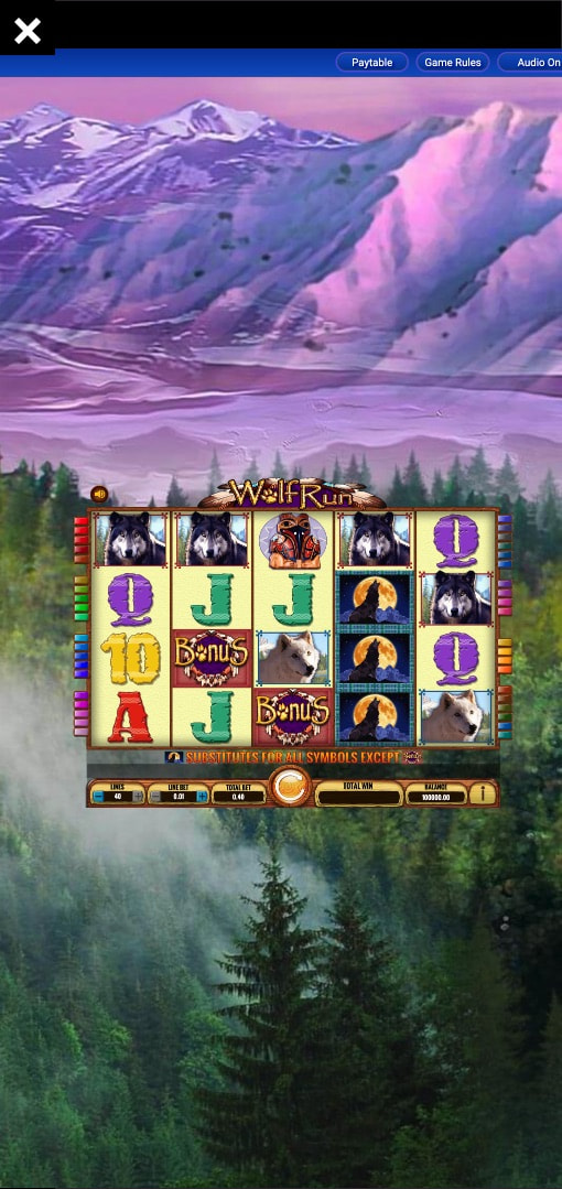 Wolf Run slot met stacked wilds