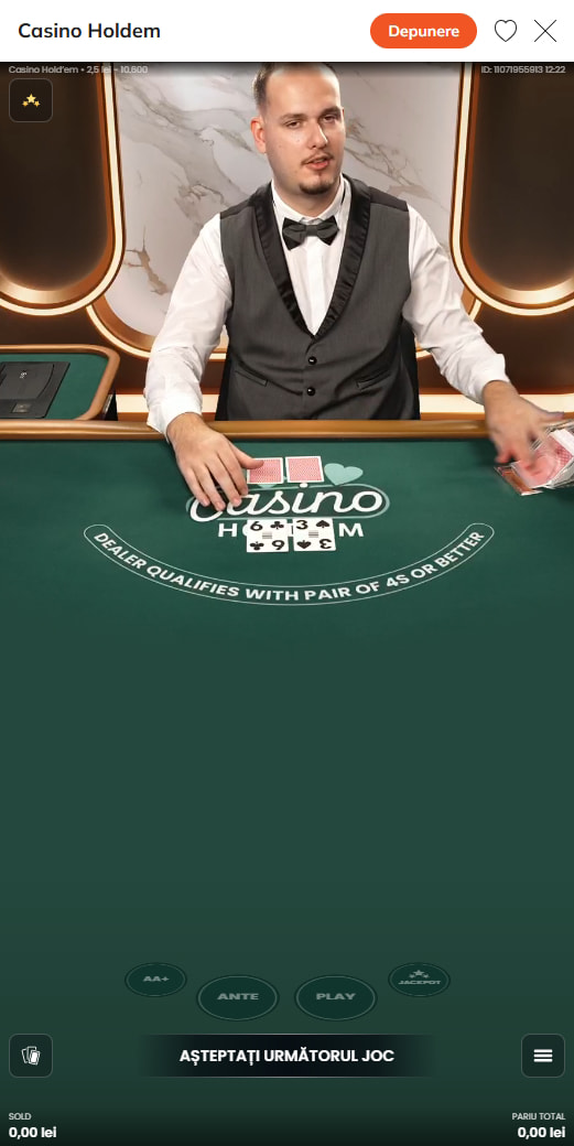 Joc live Casino Hold'em