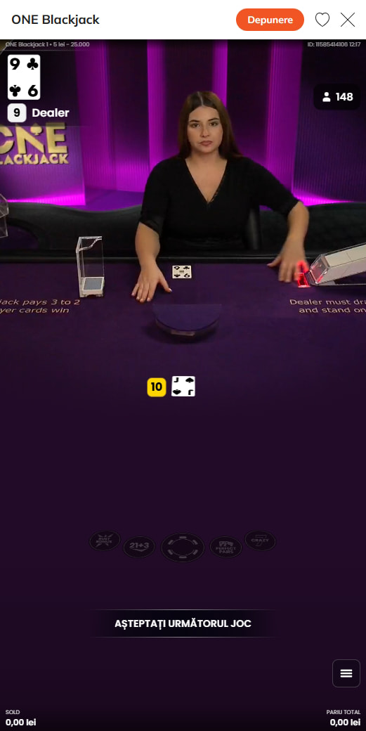 Joc live One Blackjack
