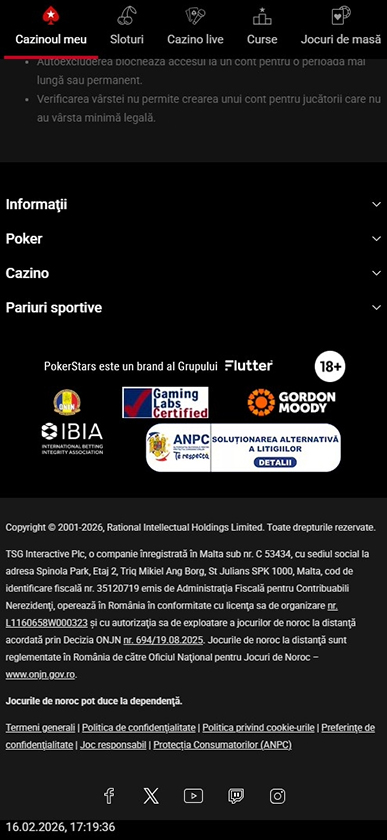 Licența PokerStars.