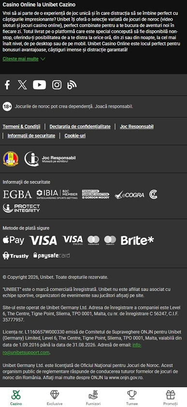 Licența Unibet și protecția împotriva dependenței.