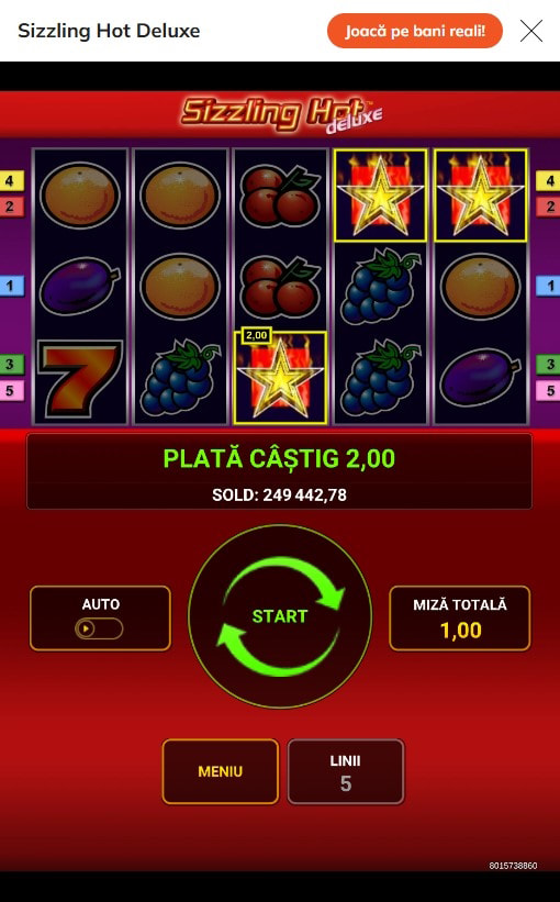 Slotul Sizzling Hot Deluxe de la Novomatic