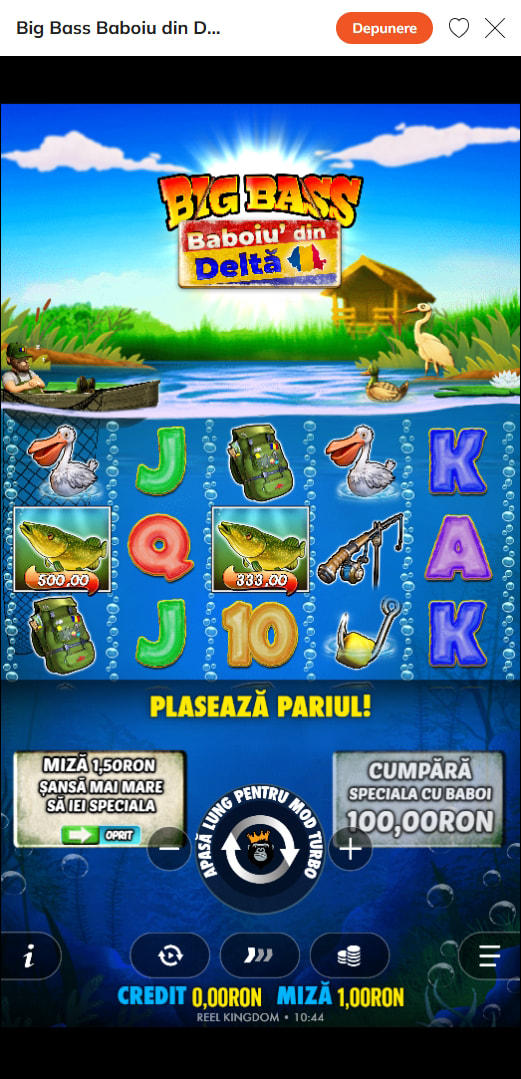 Slotul Big Bass Baboiu' din Deltă