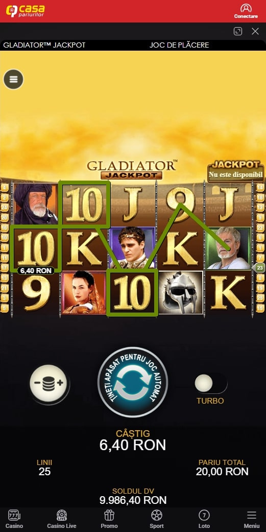 Slotul Gladiator Jackpot de la Playtech