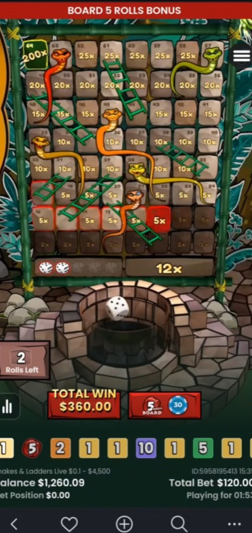 Testing Snakes and Ladders Live Casino Game Show by Playtech