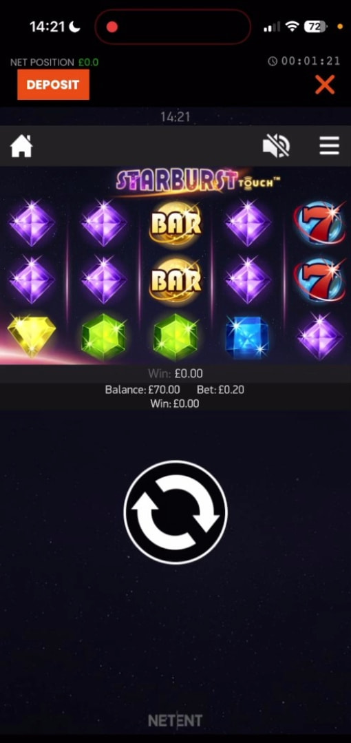 Testing the Starburst Slot by NetEnt