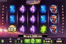 Starburst slot game at the Paddy Power online casino.