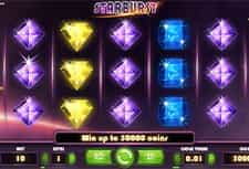 In-game view of the Starburst slot