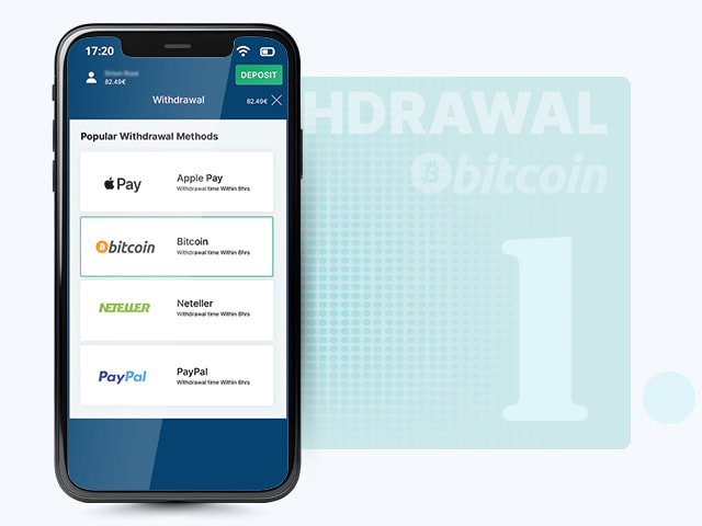 Select Bitcoin and Provide Your Wallet's Address