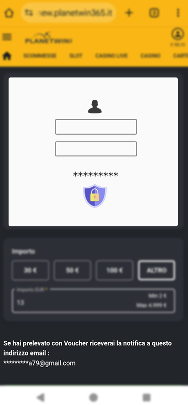 Informazioni sul metodo di pagamento richieste dal casinò online Planetwin365