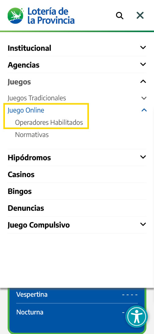 Página web del regulador IPLyC de la Provincia de Buenos Aires