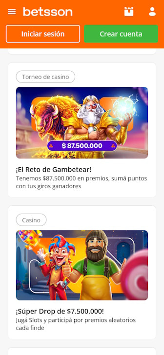 Promociones disponibles para jugadores existentes en Betsson