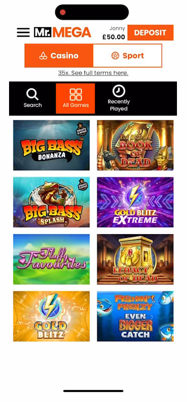 The Slots Game Library of an Online Casino