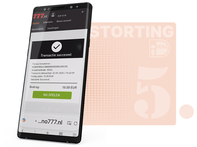 Casino777 stortingsbevestiging
