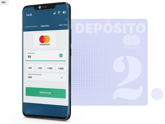 Eligiendo el monto del depósito