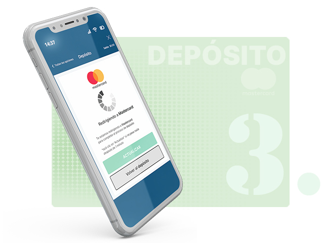 Redirección a la página de Mastercard