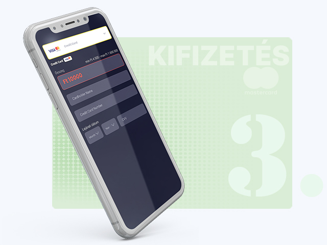 Írd be a kifizetés összegét