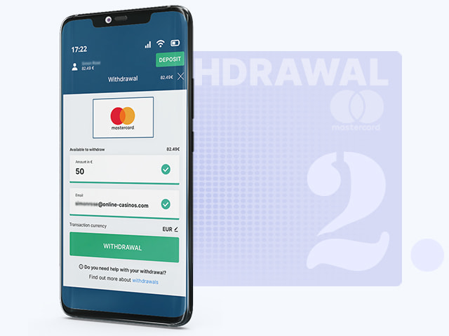 Select the Withdrawal Amount