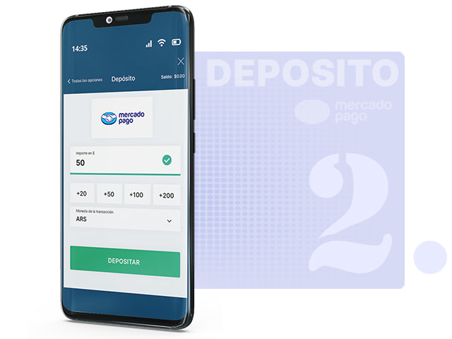 Eligiendo el monto del depósito