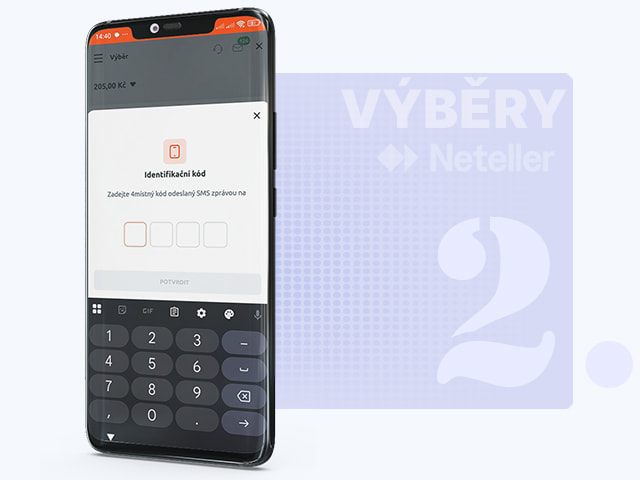 Zadání kódu pro výběr přes Neteller