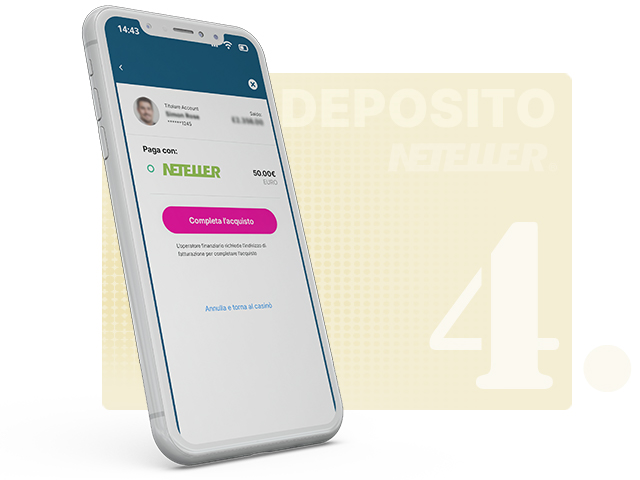 Schermata di accesso a Neteller