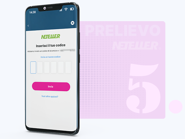 Ricevere i fondi nel conto Neteller