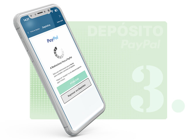 Redirecionado para a página do PayPal
