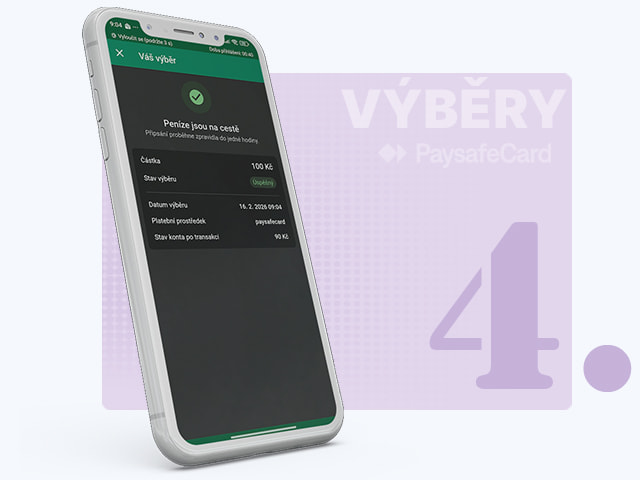 Obdržíte potvrzení, že je transakce dokončená