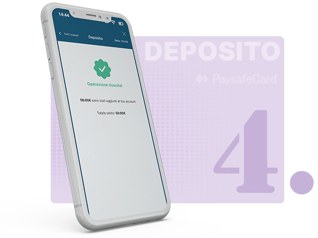 La vostra ricarica PaysafeCard è completata