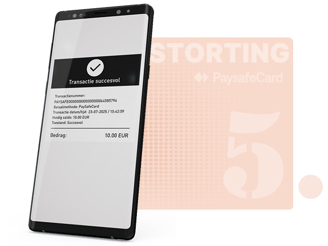 Stortingsbevestiging van PaysafeCard
