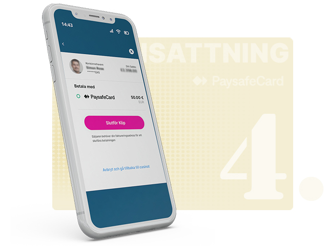 PaysafeCard Insättning Bekräftelse